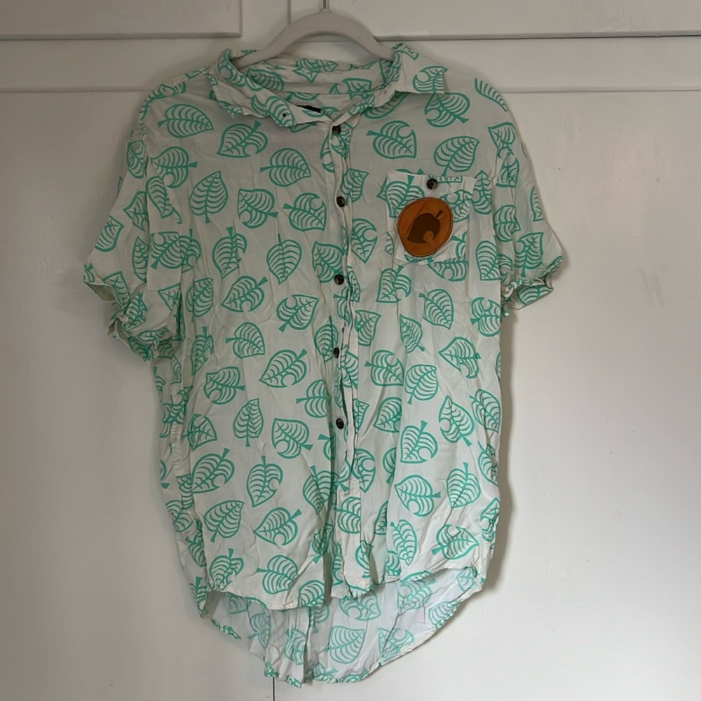 Animal Crossing tom nook button down L box lunch unisex
